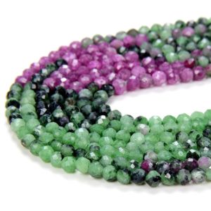 Shop Ruby Zoisite Faceted Beads! 2MM Natural Ruby Zoisite Gemstone Grade AAA Micro Faceted Round Loose Beads 15.5 inch Full Strand (80009336-P26) | Natural genuine faceted Ruby Zoisite beads for beading and jewelry making.  #jewelry #beads #beadedjewelry #diyjewelry #jewelrymaking #beadstore #beading #affiliate #ad
