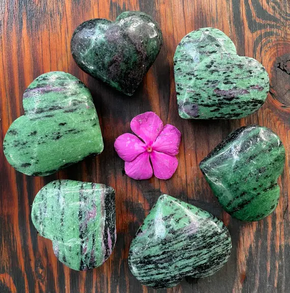 Ruby Zoisite, Ruby Zoisite Heart, Qty. 1