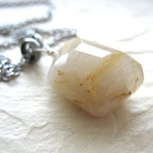 Shop Rutilated Quartz Necklaces! Rutilated Quartz, Rutilated Quartz Necklace, Rutilated Quartz Jewelry, Gemstone Necklace, Quartz Necklace, Gemstone Jewelry | Natural genuine Rutilated Quartz necklaces. Buy crystal jewelry, handmade handcrafted artisan jewelry for women.  Unique handmade gift ideas. #jewelry #beadednecklaces #beadedjewelry #gift #shopping #handmadejewelry #fashion #style #product #necklaces #affiliate #ad