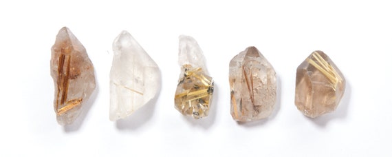 Raw Golden Rutilated Quartz Point - Raw Rutilated Quartz Crystal - Rough Golden Rutilated Quartz Crystal - Rough Rutilated Quartz Stone