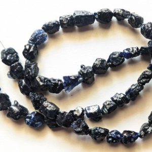 Shop Sapphire Chip & Nugget Beads! 8-11mm Blue Sapphire Rough, Drilled Raw Sapphire Gemstone, 16 Inches, 48 Pcs Natural Blue Sapphire Stones, Loose Raw Blue Sapphire – PDG333 | Natural genuine chip Sapphire beads for beading and jewelry making.  #jewelry #beads #beadedjewelry #diyjewelry #jewelrymaking #beadstore #beading #affiliate #ad