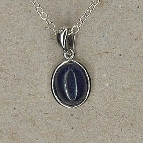 Sapphire And Sterling Silver Necklace Handmade By Chris Hay