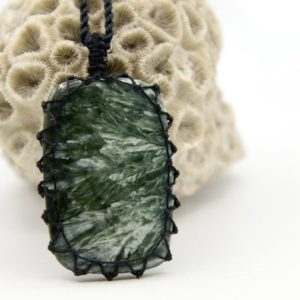 HIGH QUALITY Large Seraphinite Jewelry, Green Healing Stone Necklace, Spiritual Jewelry, Meditation and Yoga Gifts, Witchy Jewelry | Natural genuine Seraphinite necklaces. Buy crystal jewelry, handmade handcrafted artisan jewelry for women.  Unique handmade gift ideas. #jewelry #beadednecklaces #beadedjewelry #gift #shopping #handmadejewelry #fashion #style #product #necklaces #affiliate #ad