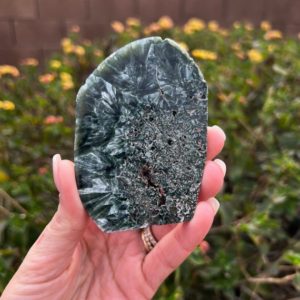 Shop Seraphinite Stones & Crystals! seraphinite slab | Natural genuine stones & crystals in various shapes & sizes. Buy raw cut, tumbled, or polished gemstones for making jewelry or crystal healing energy vibration raising reiki stones. #crystals #gemstones #crystalhealing #crystalsandgemstones #energyhealing #affiliate #ad