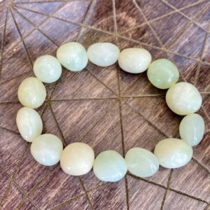 Shop Serpentine Bracelets! Lemon Serpentine New Jade Tumbled Nugget Bracelet | Healing Taking Control Kundalini Sacred Sexuality Twin Flames Transformation | Natural genuine Serpentine bracelets. Buy crystal jewelry, handmade handcrafted artisan jewelry for women.  Unique handmade gift ideas. #jewelry #beadedbracelets #beadedjewelry #gift #shopping #handmadejewelry #fashion #style #product #bracelets #affiliate #ad