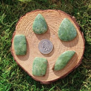 Shop Serpentine Cabochons! Serpentine Cabochon #A-E | Natural genuine stones & crystals in various shapes & sizes. Buy raw cut, tumbled, or polished gemstones for making jewelry or crystal healing energy vibration raising reiki stones. #crystals #gemstones #crystalhealing #crystalsandgemstones #energyhealing #affiliate #ad