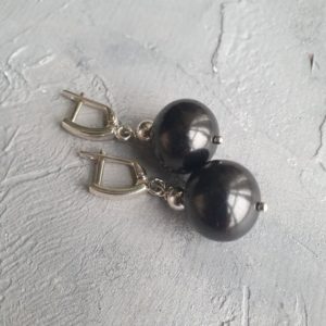 Shop Shungite Earrings! Shungite earrings sterling silver G EMF Protection Karelia Schungit  earrings Russian Rare Stone Base Chakra Healing Schungite Black | Natural genuine Shungite earrings. Buy crystal jewelry, handmade handcrafted artisan jewelry for women.  Unique handmade gift ideas. #jewelry #beadedearrings #beadedjewelry #gift #shopping #handmadejewelry #fashion #style #product #earrings #affiliate #ad