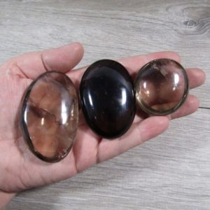 Smoky Quartz Palm Stone M143 | Natural genuine stones & crystals in various shapes & sizes. Buy raw cut, tumbled, or polished gemstones for making jewelry or crystal healing energy vibration raising reiki stones. #crystals #gemstones #crystalhealing #crystalsandgemstones #energyhealing #affiliate #ad