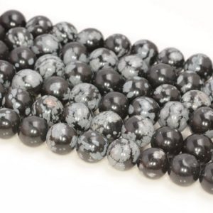 Shop Snowflake Obsidian Round Beads! 10 Strands 4mm Cristobalite Snowflake Obsidian Gemstone Round 4mm Loose Beads 15.5 inch Full Strand BULK LOT (90114579-246 x10) | Natural genuine round Snowflake Obsidian beads for beading and jewelry making.  #jewelry #beads #beadedjewelry #diyjewelry #jewelrymaking #beadstore #beading #affiliate #ad