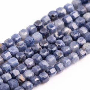 Shop Sodalite Faceted Beads! Genuine Natural Blue Sodalite Loose Beads Beveled Edge Faceted Cube Shape 2mm | Natural genuine faceted Sodalite beads for beading and jewelry making.  #jewelry #beads #beadedjewelry #diyjewelry #jewelrymaking #beadstore #beading #affiliate #ad