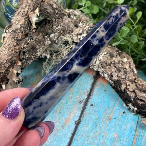 Shop Sodalite Points & Wands! Sodalite Crystal Point – Reiki Charged – Powerful Energy – Crystal Generator – Speak Your Truth – Throat Chakra – Public Speaking – | Natural genuine stones & crystals in various shapes & sizes. Buy raw cut, tumbled, or polished gemstones for making jewelry or crystal healing energy vibration raising reiki stones. #crystals #gemstones #crystalhealing #crystalsandgemstones #energyhealing #affiliate #ad