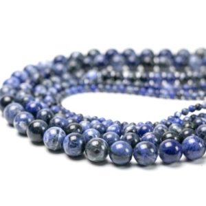 Shop Sodalite Beads! Sodalite Round Beads 15" Full Strand 4mm 6mm 8mm 10mm 12mm | Natural genuine beads Sodalite beads for beading and jewelry making.  #jewelry #beads #beadedjewelry #diyjewelry #jewelrymaking #beadstore #beading #affiliate #ad