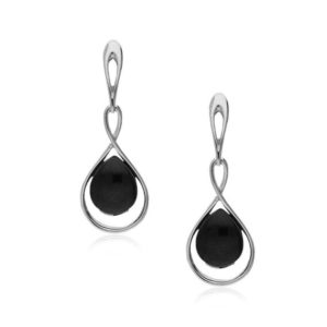 Shop Jet Earrings! Sterling Silver Whitby Jet Twist Earrings | Natural genuine Jet earrings. Buy crystal jewelry, handmade handcrafted artisan jewelry for women.  Unique handmade gift ideas. #jewelry #beadedearrings #beadedjewelry #gift #shopping #handmadejewelry #fashion #style #product #earrings #affiliate #ad