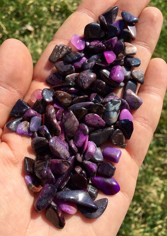 Sugilite Tumbled Stone - Multiple Sizes Available - Mix Grade - Tumbled Sugilite Chip Crystal - Polished Sugilite Gemstone - Purple Crystal