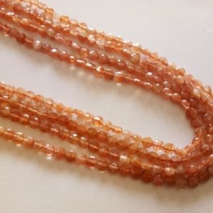 4mm Sunstone Faceted Coin Beads, 13 Inches Natural Sunstone Round Coin Beads, Sunstone For Necklace (1 Strand To 5 Strand Options) – AAG66 | Natural genuine other-shape Gemstone beads for beading and jewelry making.  #jewelry #beads #beadedjewelry #diyjewelry #jewelrymaking #beadstore #beading #affiliate #ad