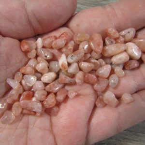 Shop Tumbled Sunstone Crystals & Pocket Stones! Sunstone Chip Tumbled Stone Small Bag T311 | Natural genuine stones & crystals in various shapes & sizes. Buy raw cut, tumbled, or polished gemstones for making jewelry or crystal healing energy vibration raising reiki stones. #crystals #gemstones #crystalhealing #crystalsandgemstones #energyhealing #affiliate #ad