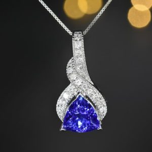 Shop Tanzanite Pendants! HEIRLOOM AAAA Tanzanite necklace, 3CT Natural Tanzanite Pendant, Luxury gift for wife, Anniversary gift for her, Rare Tanzanite gold pendant | Natural genuine Tanzanite pendants. Buy crystal jewelry, handmade handcrafted artisan jewelry for women.  Unique handmade gift ideas. #jewelry #beadedpendants #beadedjewelry #gift #shopping #handmadejewelry #fashion #style #product #pendants #affiliate #ad