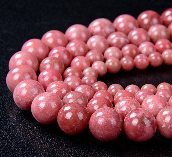 Natural Norwegian Thulite Gemstone Grade Aaa Round 4mm 5mm 6mm 7mm 8mm 9mm 10mm 11mm 12mm 13mm 14mm 15mm Loose Beads (d218 D219)