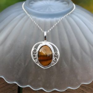 Shop Tiger Eye Pendants! Large Natural Tigers Eye Pendant Sterling Silver , Gemini Birthstone , Unisex Mens Pendant , no chain,  Clearance | Natural genuine Tiger Eye pendants. Buy handcrafted artisan men's jewelry, gifts for men.  Unique handmade mens fashion accessories. #jewelry #beadedpendants #beadedjewelry #shopping #gift #handmadejewelry #pendants #affiliate #ad