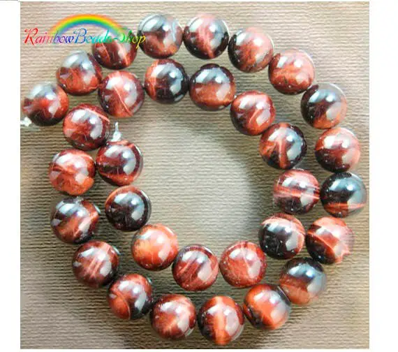 Natural Red Tiger Eye Beads, Gemstone Beads, Jewelry Round Spacer Stone Beads, 4mm 6mm 8mm 10mm 12mm 14mm, 15'' Strand