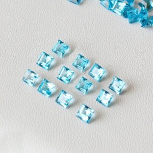 Shop Topaz Cabochons! Natural blue topaz loose gemstone square swiss blue topaz loose gemstone VVS | Natural genuine stones & crystals in various shapes & sizes. Buy raw cut, tumbled, or polished gemstones for making jewelry or crystal healing energy vibration raising reiki stones. #crystals #gemstones #crystalhealing #crystalsandgemstones #energyhealing #affiliate #ad