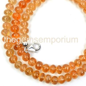Shop Topaz Necklaces! Imperial Topaz Plain Rondelle Necklace, Imperial Topaz Smooth Beads, Imperial Topaz Beads, AAA Imperial Topaz,Imperial Topaz necklace | Natural genuine Topaz necklaces. Buy crystal jewelry, handmade handcrafted artisan jewelry for women.  Unique handmade gift ideas. #jewelry #beadednecklaces #beadedjewelry #gift #shopping #handmadejewelry #fashion #style #product #necklaces #affiliate #ad