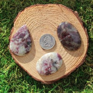 Shop Tourmaline Cabochons! Red Tourmaline AKA Rubellite Cabochon #A-C | Natural genuine stones & crystals in various shapes & sizes. Buy raw cut, tumbled, or polished gemstones for making jewelry or crystal healing energy vibration raising reiki stones. #crystals #gemstones #crystalhealing #crystalsandgemstones #energyhealing #affiliate #ad