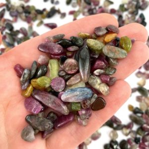 Shop Tumbled Tourmaline Crystals & Pocket Stones! 20g of Tourmaline, mini tumbled stones, tumbled crystal, crystal chips, tourmaline chips, crystal confetti | Natural genuine stones & crystals in various shapes & sizes. Buy raw cut, tumbled, or polished gemstones for making jewelry or crystal healing energy vibration raising reiki stones. #crystals #gemstones #crystalhealing #crystalsandgemstones #energyhealing #affiliate #ad