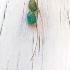 Shop Turquoise Earrings! Turquoise Nugget Arc Earring Arizona Natural Turquoise Genuine Turquoise Gemstone Earrings | Natural genuine Turquoise earrings. Buy crystal jewelry, handmade handcrafted artisan jewelry for women.  Unique handmade gift ideas. #jewelry #beadedearrings #beadedjewelry #gift #shopping #handmadejewelry #fashion #style #product #earrings #affiliate #ad