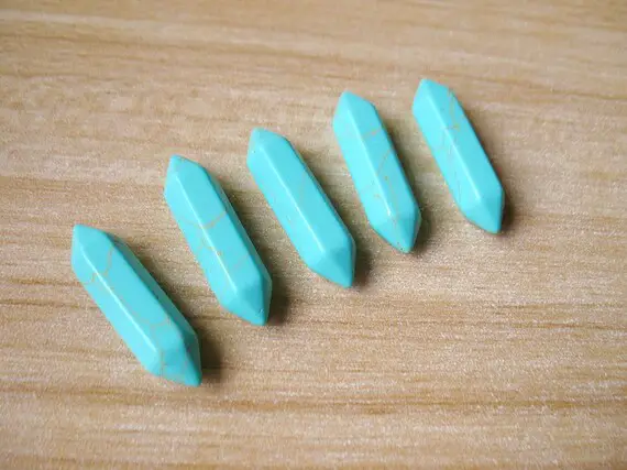 Blue Turquoise Crystal Double Terminated Point Tower Turquoise Double Terminated Points