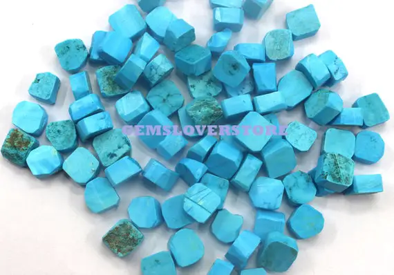 Turquoise Chunk Raw Size 10-12 Mm Rough, 25 Piece Blue Turquoise, Healing Crystals Raw, Good Quality Turquoise Raw December Birthstone Raw