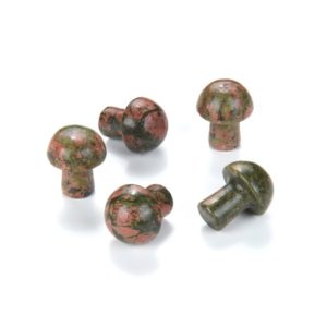 Shop Unakite Pendants! 4pcs Natural Unakite 20mm Hand Carved Mushroom Pendant Healing Crystal Gemstone Rock Drop Bead for Men Women Necklace Charm Jewelry Making | Natural genuine Unakite pendants. Buy handcrafted artisan men's jewelry, gifts for men.  Unique handmade mens fashion accessories. #jewelry #beadedpendants #beadedjewelry #shopping #gift #handmadejewelry #pendants #affiliate #ad