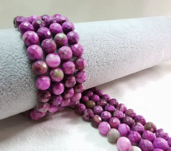 1 Full Strand Faceted Charoite Beads,  Gemstone Beads, Charoite Round Beads, 6/ 8/ 10mm To Choose From, Diy Bracelet Beads, Findings, A247