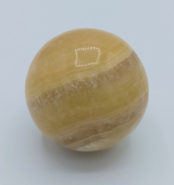 182 Gram Natural Orange Calcite Healing Sphere @...a11 Size : 50x50x50mm