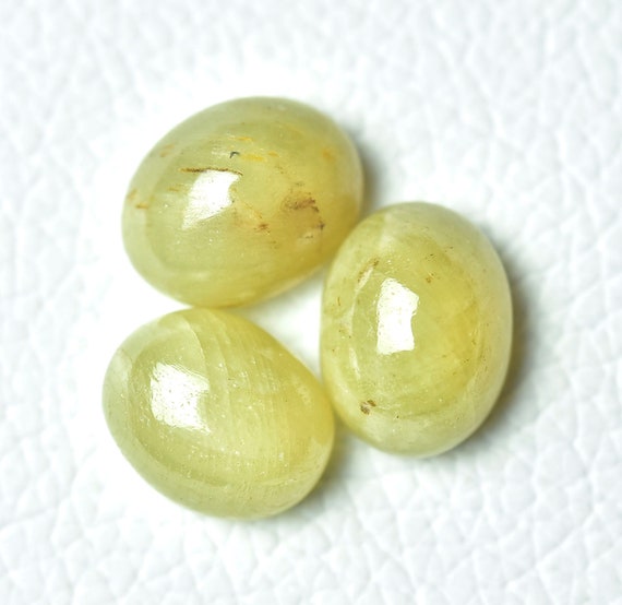 1 Pieces Yellow Sapphire Cabochon Gemstone Oval Shape Natural Sapphire Gemstones Cabochon Smooth Loose Stones Cabs Precious C-4134