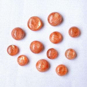 Shop Sunstone Cabochons! Sunstone Cabochons, 7mm To 9mm, Flat Back Gemstone, Sunstone Round Shape Cabochon, Gemstone For Jewelry, 21.50 Carat, 12 Pcs Wholesale Lot | Natural genuine stones & crystals in various shapes & sizes. Buy raw cut, tumbled, or polished gemstones for making jewelry or crystal healing energy vibration raising reiki stones. #crystals #gemstones #crystalhealing #crystalsandgemstones #energyhealing #affiliate #ad