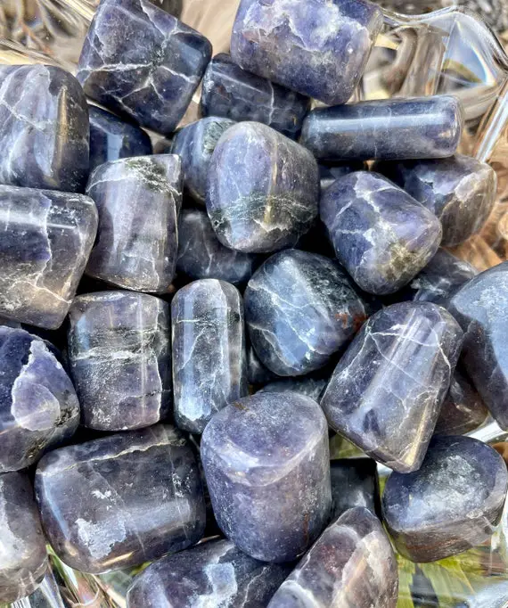 2 Iolite Tumbles, High Quality, Polished Crystal Gemstone Stone Tumble, Water Sapphire, Spiritual Gifts