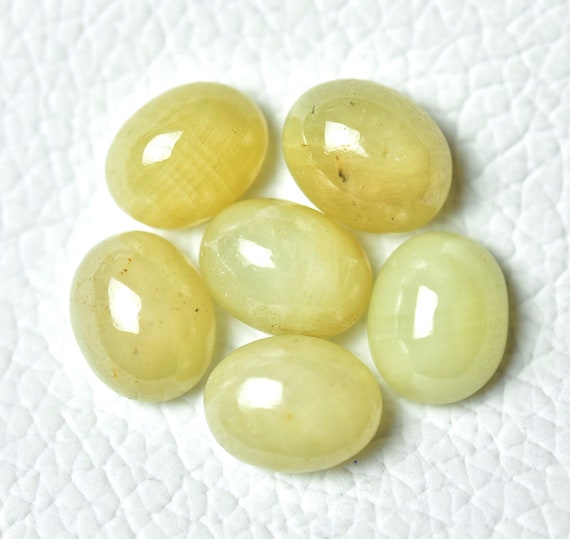 3 Pieces Yellow Sapphire Cabochons Lot 8x11mm 9x11.5mm Oval Shape Natural Sapphire Gemstone Smooth Loose Stones Cabs Precious Stone C-4116