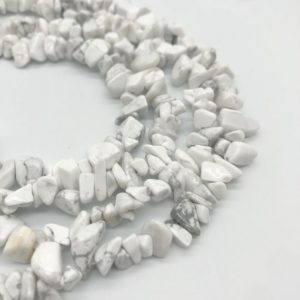 Shop Howlite Chip & Nugget Beads! 32 Inches Natural Howlite Chip Beads, Loose Beads, Gemstone Beads, Rock Chip Beads for Chip Bracelet Making | Natural genuine chip Howlite beads for beading and jewelry making.  #jewelry #beads #beadedjewelry #diyjewelry #jewelrymaking #beadstore #beading #affiliate #ad