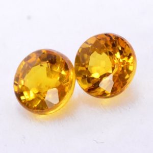 4.50 mm Certified Natural Yellow Sapphire Round Cut Pair 1.19 Cts Faceted Lustrous Loose Gemstones | Natural genuine stones & crystals in various shapes & sizes. Buy raw cut, tumbled, or polished gemstones for making jewelry or crystal healing energy vibration raising reiki stones. #crystals #gemstones #crystalhealing #crystalsandgemstones #energyhealing #affiliate #ad