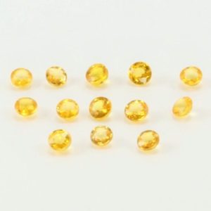 4mm Yellow Orange Green Natural Sapphire Faceted Round Cut | Natural genuine stones & crystals in various shapes & sizes. Buy raw cut, tumbled, or polished gemstones for making jewelry or crystal healing energy vibration raising reiki stones. #crystals #gemstones #crystalhealing #crystalsandgemstones #energyhealing #affiliate #ad