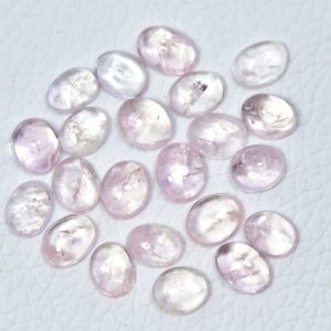 Shop Morganite Stones & Crystals! 5 Pieces Natural Morganite Cabochons Lot 5x7mm to 6×7.5mm Oval Cab Rare Morganite Gemstone Cabs Loose Smooth Pink Gemstones Cabochon C-20238 | Natural genuine stones & crystals in various shapes & sizes. Buy raw cut, tumbled, or polished gemstones for making jewelry or crystal healing energy vibration raising reiki stones. #crystals #gemstones #crystalhealing #crystalsandgemstones #energyhealing #affiliate #ad