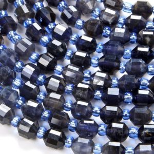 Shop Iolite Bead Shapes! 6MM Iolite Gemstone Faceted Prism Double Point Cut Loose Beads BULK LOT 1,2,6,12 and 50 (D112) | Natural genuine other-shape Iolite beads for beading and jewelry making.  #jewelry #beads #beadedjewelry #diyjewelry #jewelrymaking #beadstore #beading #affiliate #ad