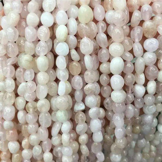 7-8mm Pink Morganite Nugget Beads,gemstone Beads , Wholesale Beads ,full Strand
