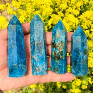 Shop Apatite Stones & Crystals! 90g+ Natural Blue Apatite Obelisk,Quartz Pink Tower,Crystal Point Wand,Rock,Crystal Healing,Mineral Specimen,Crystal Gifts | Natural genuine stones & crystals in various shapes & sizes. Buy raw cut, tumbled, or polished gemstones for making jewelry or crystal healing energy vibration raising reiki stones. #crystals #gemstones #crystalhealing #crystalsandgemstones #energyhealing #affiliate #ad