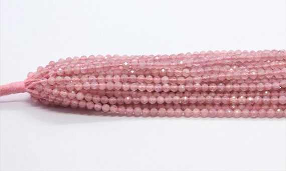 Aaa Quality Morganite Faceted Rondelle Beads Morganite Beads Gemstone Natural Morganite Rondelle Beads Morganite Micro Faceted Beads