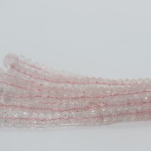 Shop Morganite Rondelle Beads! AAA+ Top Quality Morganite Faceted Rondelle beads ,Pink Morganite beads ,6-9MM Morganite Beads ,Natural , Beads, Gemstone , | Natural genuine rondelle Morganite beads for beading and jewelry making.  #jewelry #beads #beadedjewelry #diyjewelry #jewelrymaking #beadstore #beading #affiliate #ad