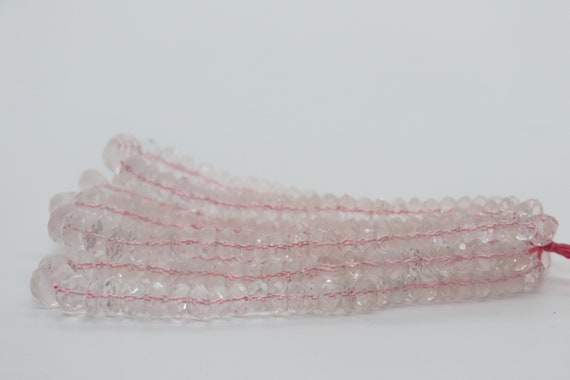 Aaa+ Top Quality Morganite Faceted Rondelle Beads ,pink Morganite Beads ,6-9mm Morganite Beads ,natural , Beads, Gemstone ,