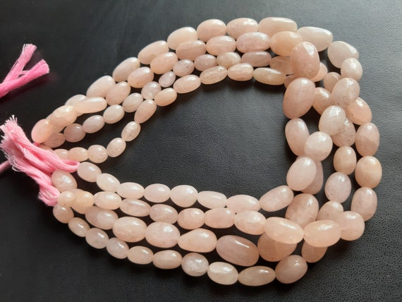 Aaa+++1 Strand Natural Morganite Plain Nuggets Beads/morganite Smooth Plain Nuggets Beads/9.70x10.20mm To 13.00x19.70mm/15.25" Length.