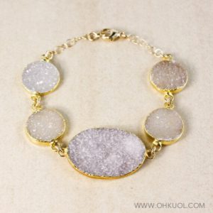 Shop Agate Bracelets! 50% OFF SALE – Lilac Natural Agate Druzy Bracelet, Choose Your Stone and Setting, Agate Geode Slice | Natural genuine Agate bracelets. Buy crystal jewelry, handmade handcrafted artisan jewelry for women.  Unique handmade gift ideas. #jewelry #beadedbracelets #beadedjewelry #gift #shopping #handmadejewelry #fashion #style #product #bracelets #affiliate #ad